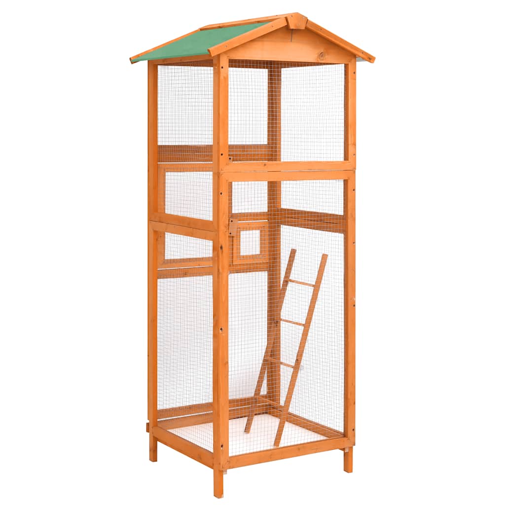 Bird Cage 68x62x166 cm Solid Firwood