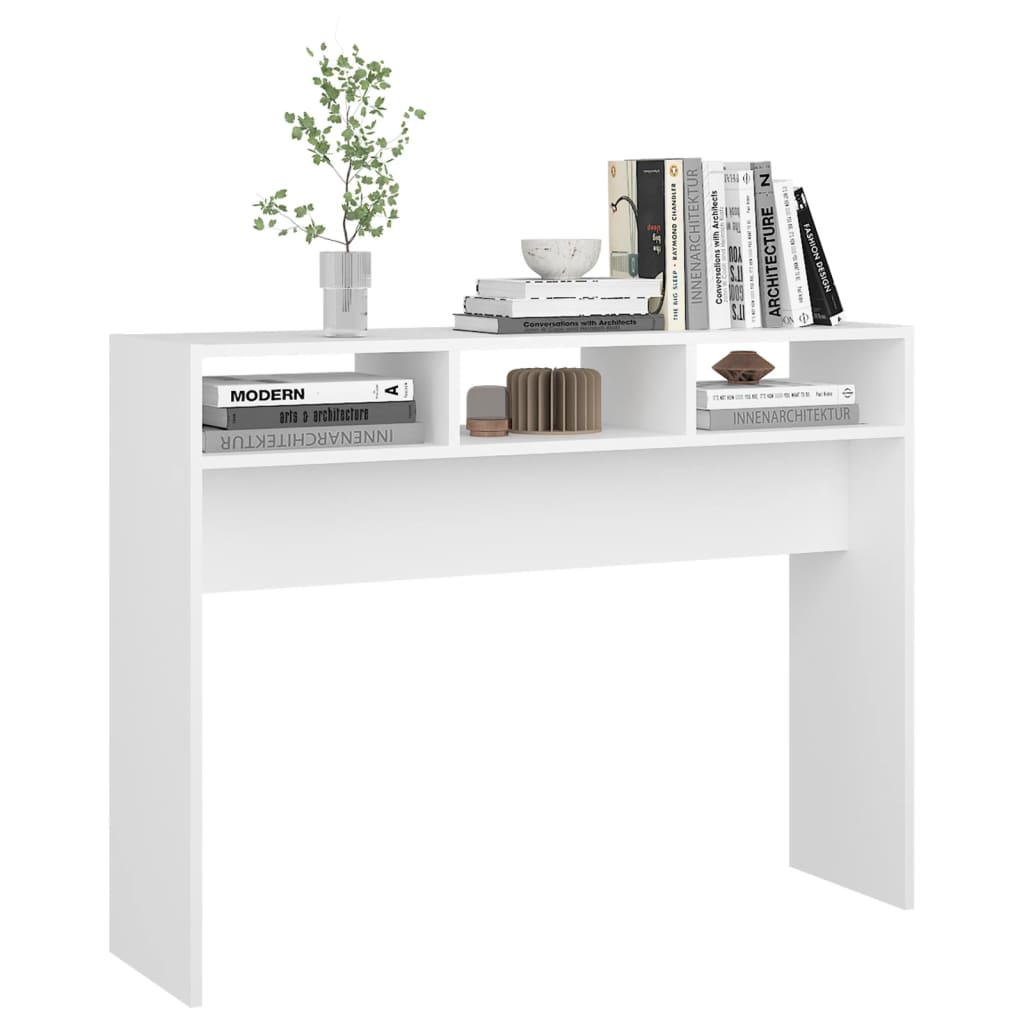 808305 vidaXL Console Table White 105x30x80 cm Engineered Wood