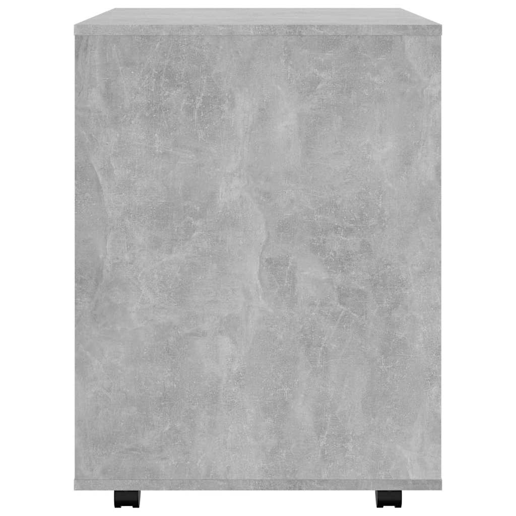 Rolling Cabinet Concrete Grey 60x53x72 cm Engineered Wood