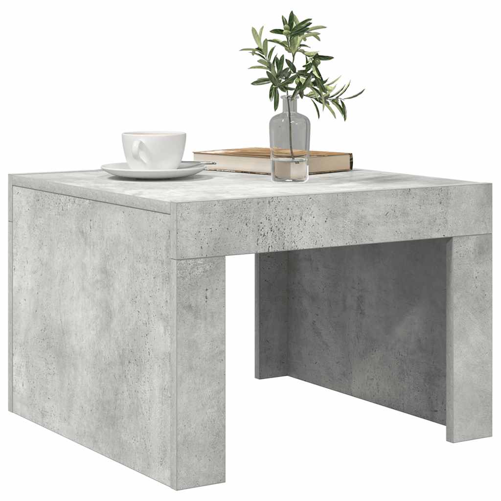 Coffee Table Concrete Grey 50x50x35 cm Engineered Wood