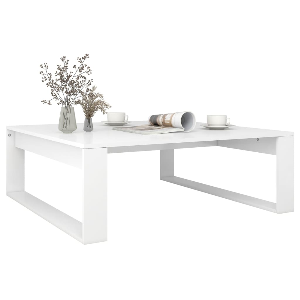808630 vidaXL Coffee Table White 100x100x35 cm Engineered Wood