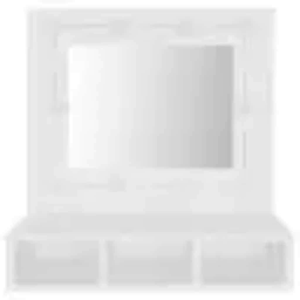 Mirror Cabinet with LED White 60x31.5x62 cm