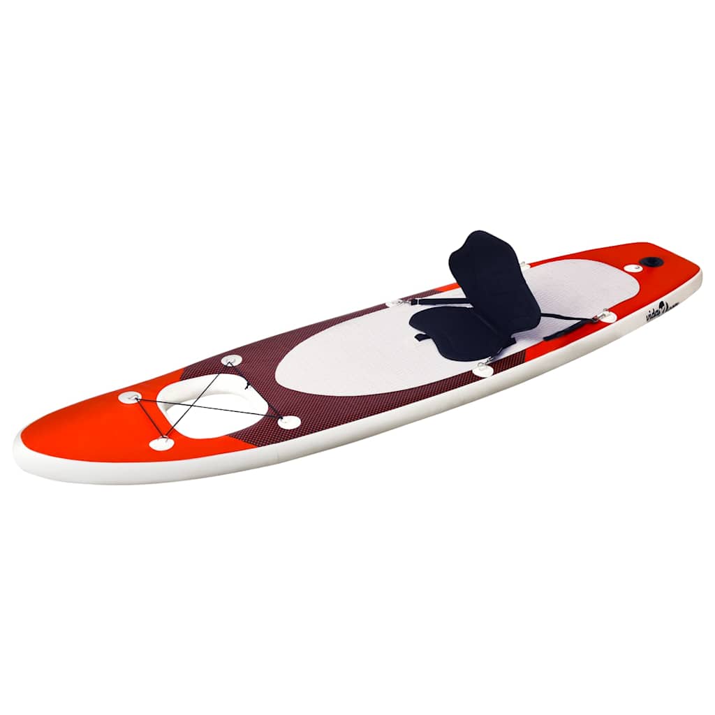 93382 vidaXL Inflatable Stand Up Paddle Board Set Red 300x76x10 cm