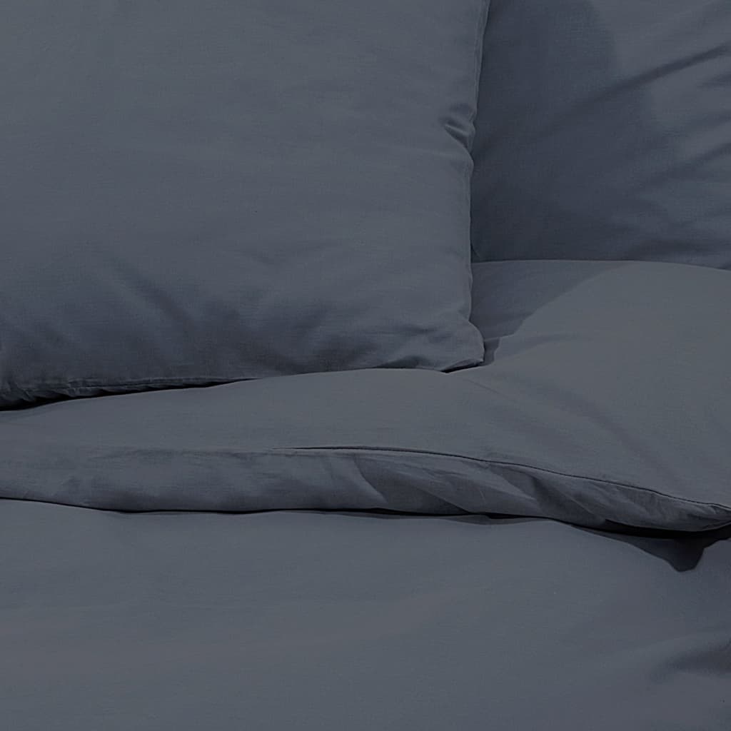 Duvet Cover Set Anthracite 220x240 cm Light-weight Microfiber