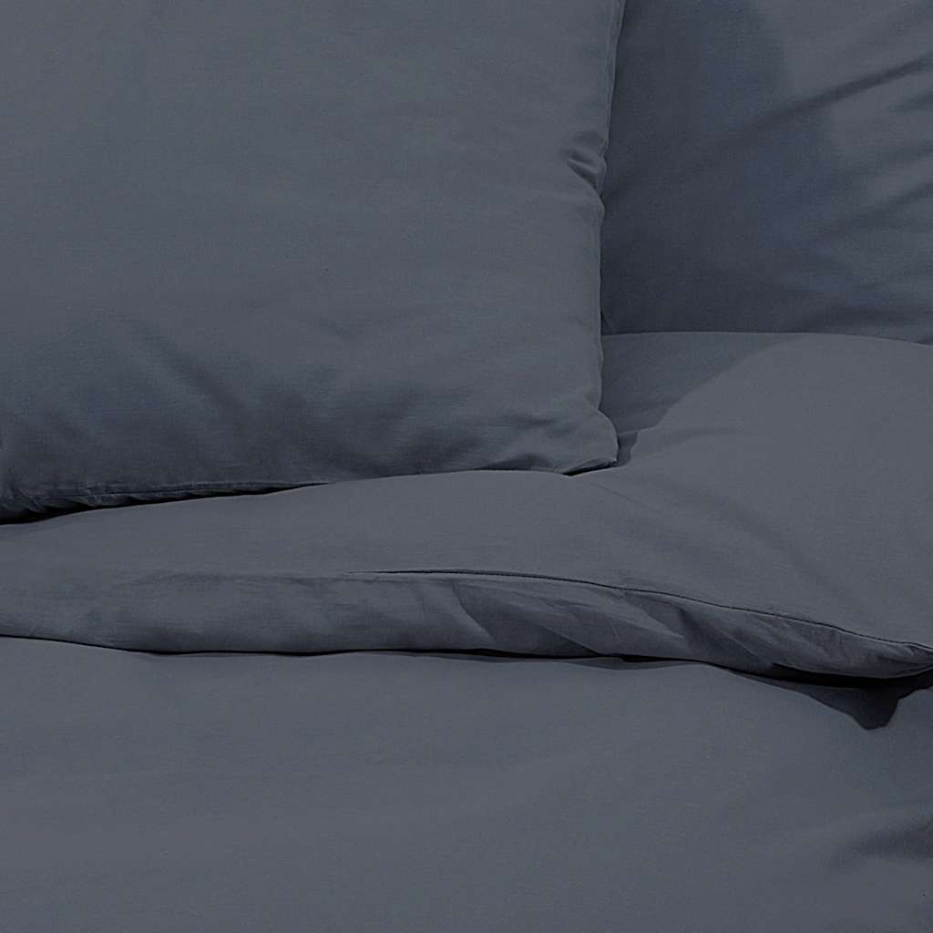 Duvet Cover Set Anthracite 200x200 cm Light-weight Microfiber