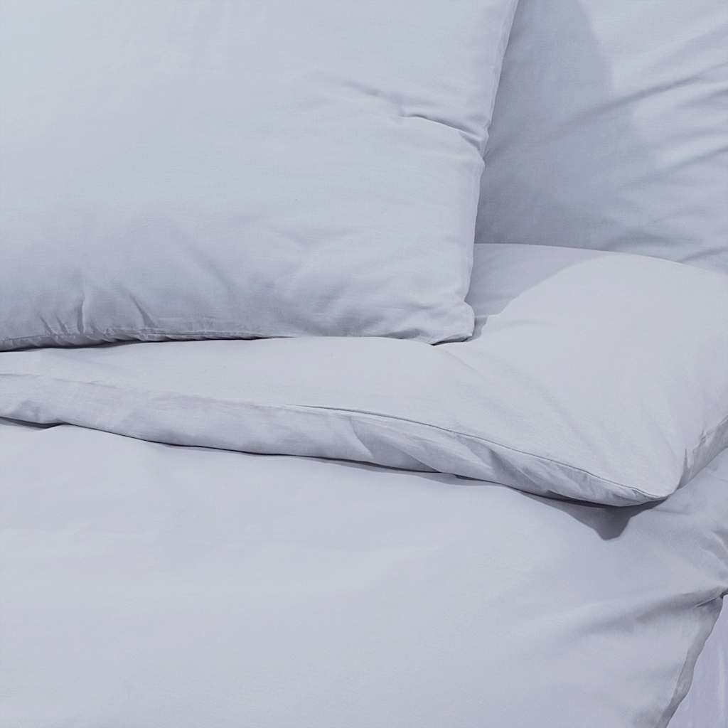Duvet Cover Set Grey 200x220 cm Light-weight Microfiber