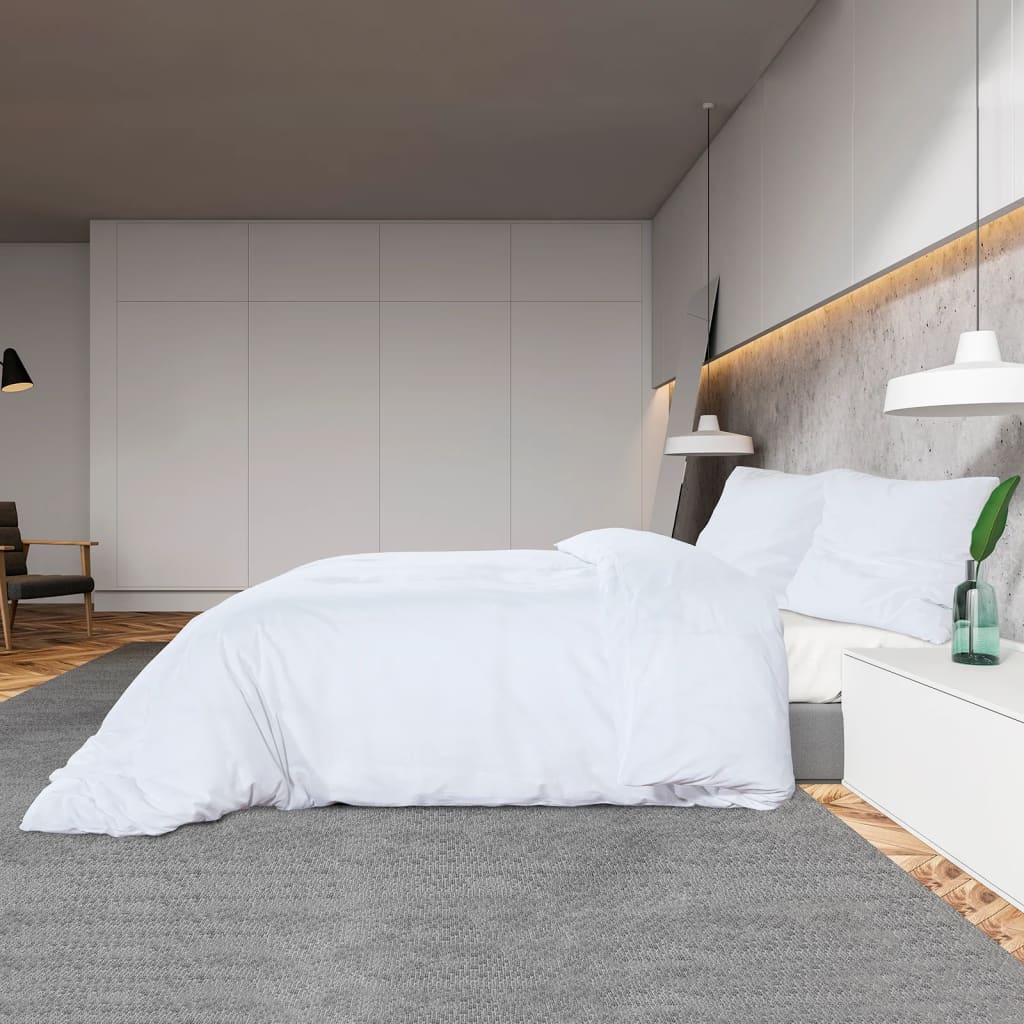 Duvet Cover Set White 135x200 cm Cotton