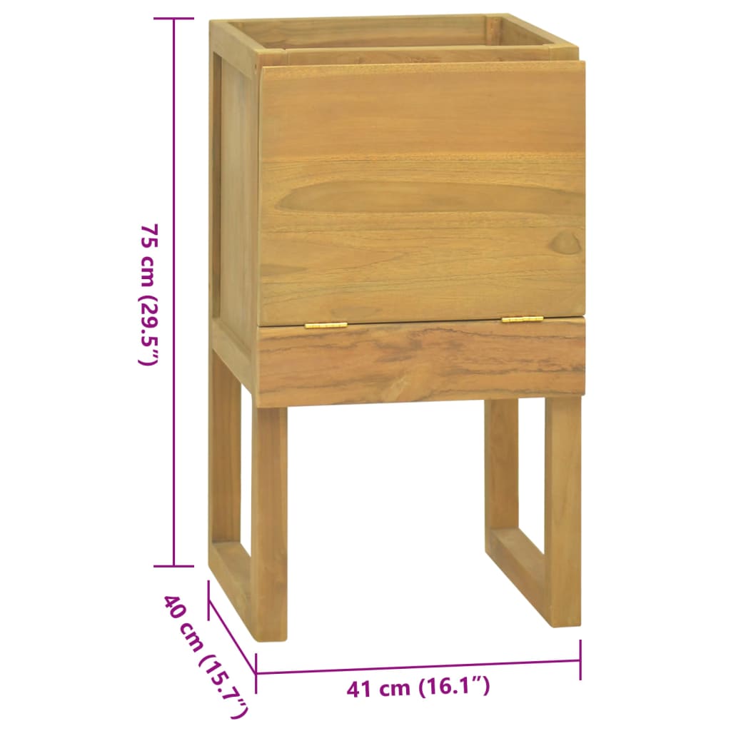 Bathroom Cabinet 41x40x75 cm Solid Wood Teak