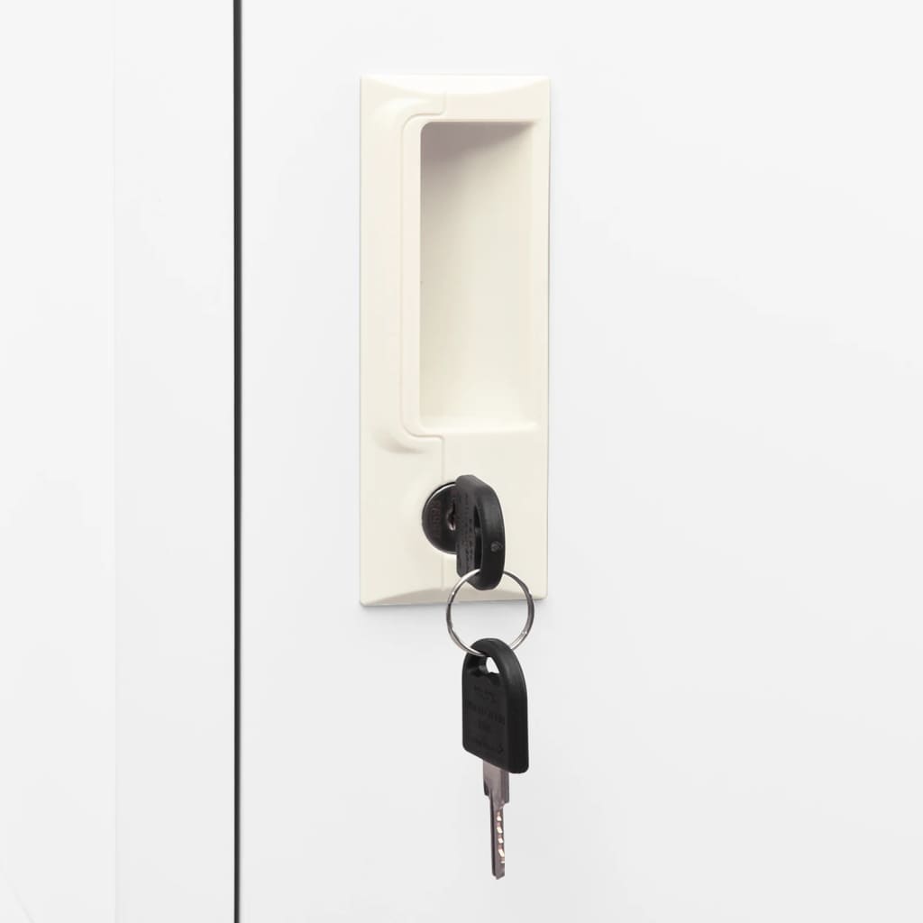 Saddle Cabinet White 53x53x105 cm Steel