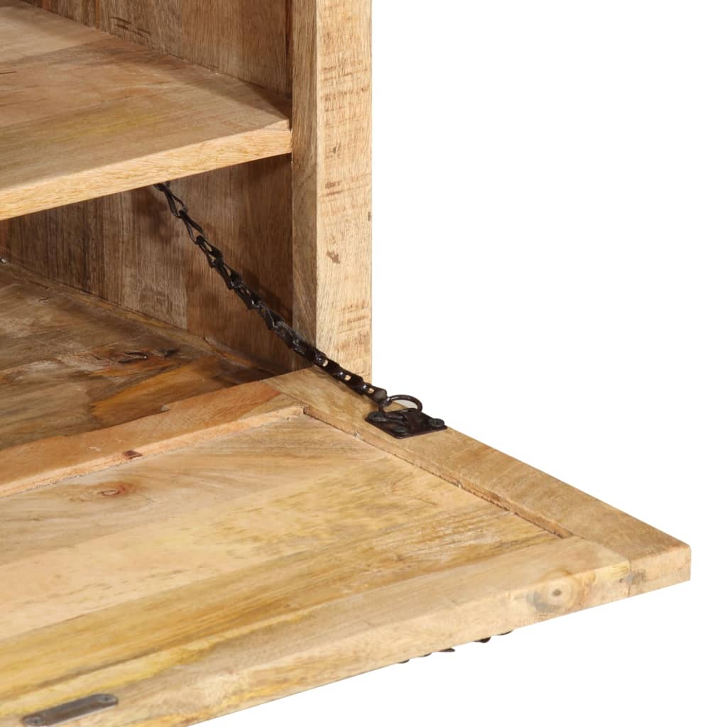 Shoe Storage Bench | Natural Wood | Solid Mango Wood | Medium