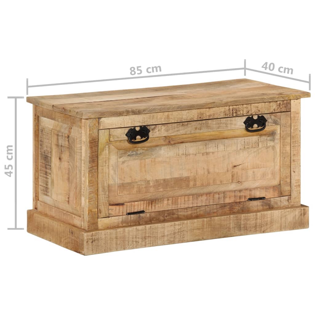 Shoe Storage Bench | Natural Wood | Solid Mango Wood | Medium