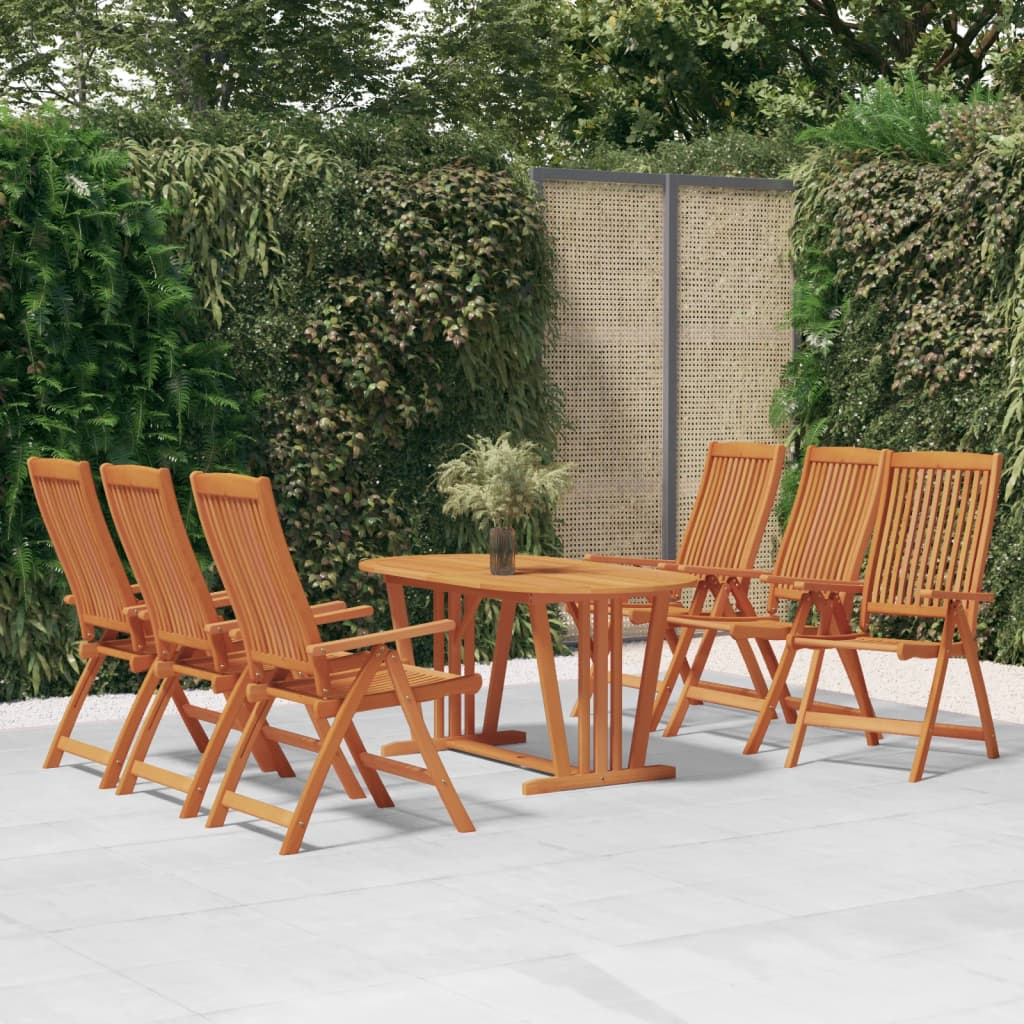 Folding Chairs 6 pcs Solid Wood Eucalyptus