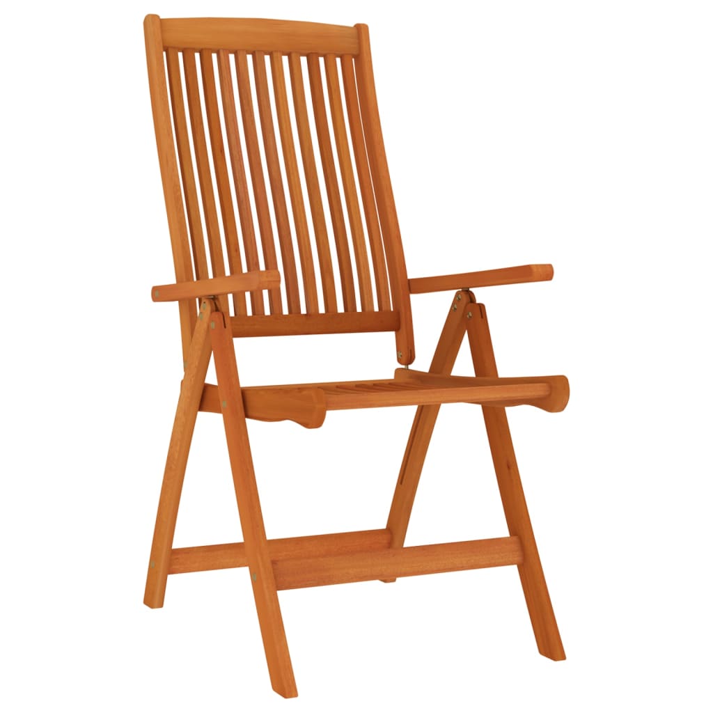 Folding Chairs 8 pcs Solid Wood Eucalyptus