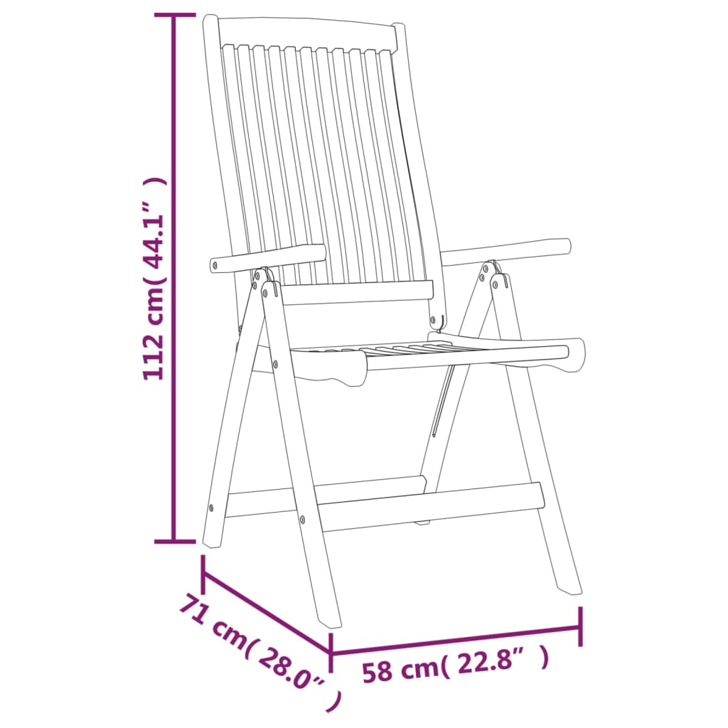 Folding Chairs 8 pcs Solid Wood Eucalyptus