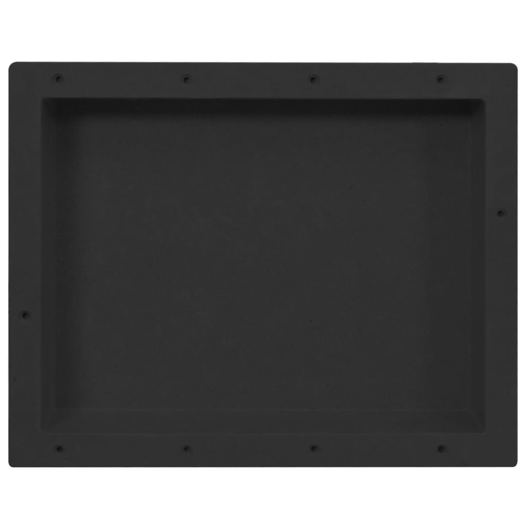 Shower Niche Matt Black 41x51x10 cm