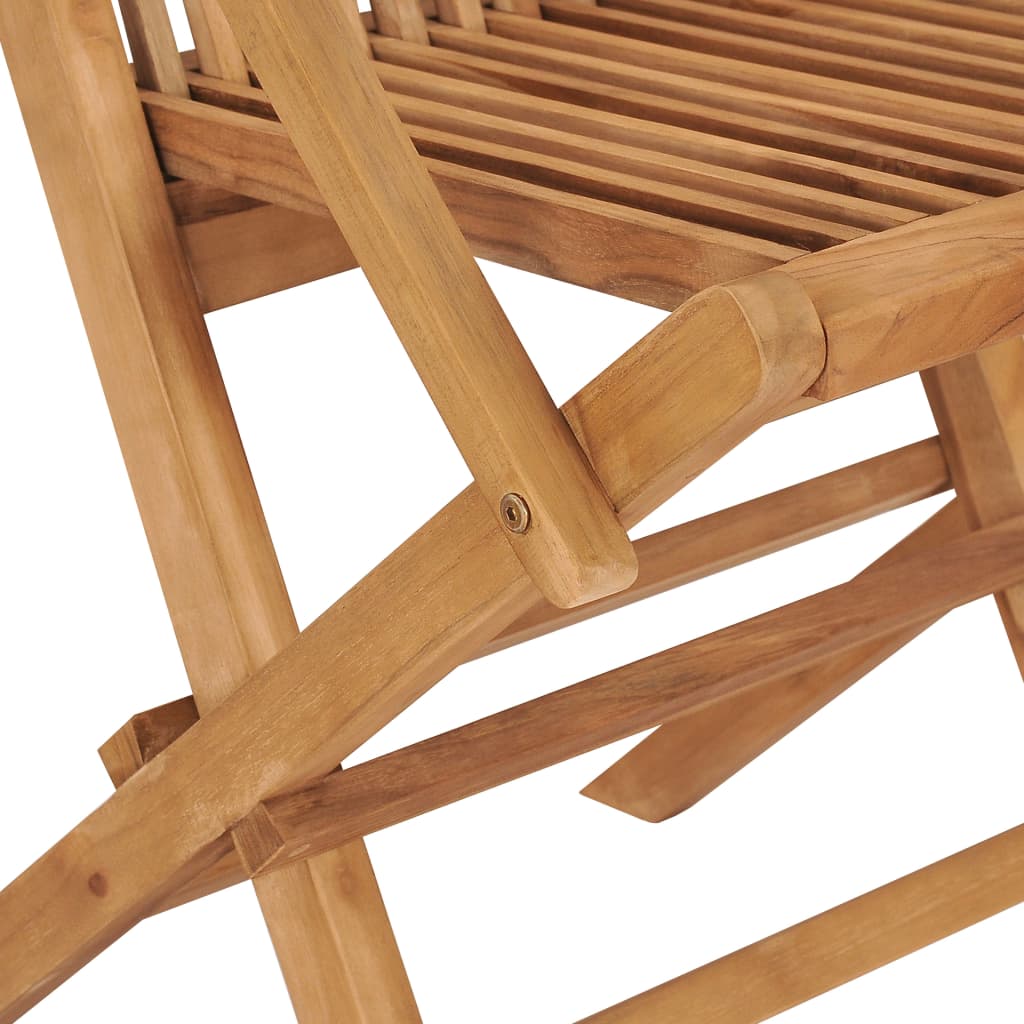 Folding Chairs 4 pcs Solid Teak Wood