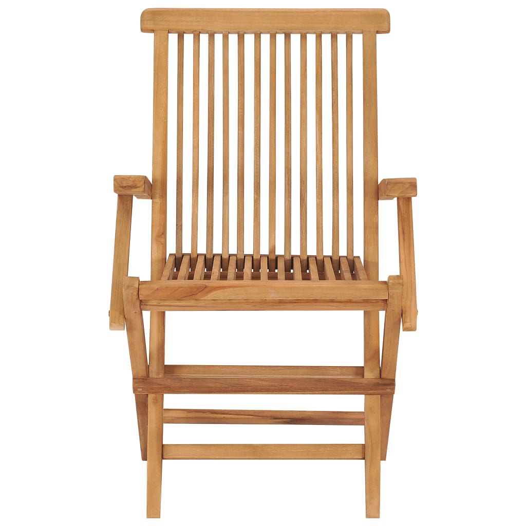 Folding Chairs 8 pcs Solid Teak Wood