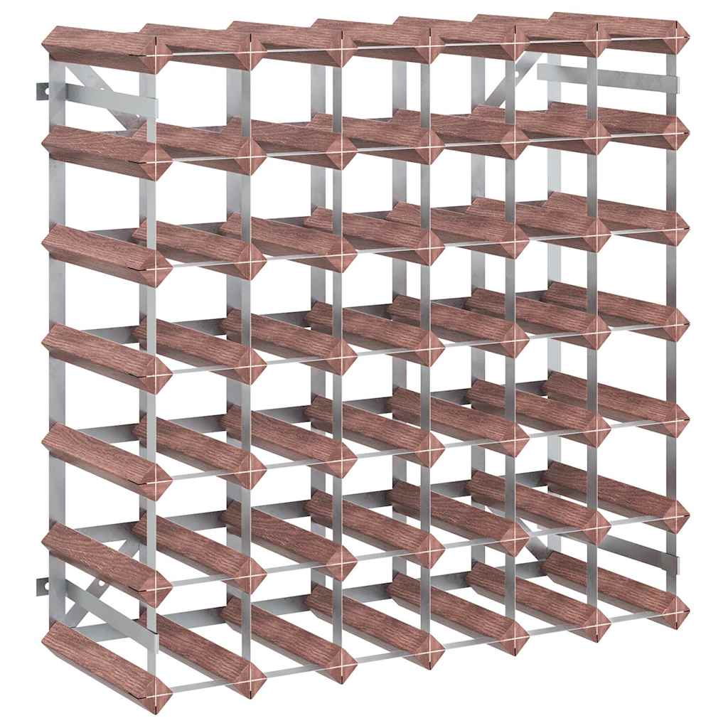 Wine Rack for 42 Bottles Brown Solid Wood Pine