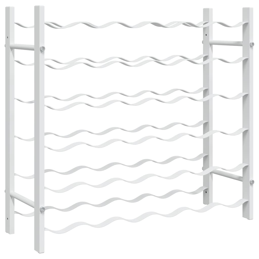 Wine Rack for 36 Bottles White Metal