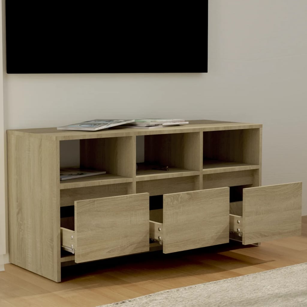 TV Cabinet Sonoma Oak 102x37.5x52.5 cm Engineered Wood