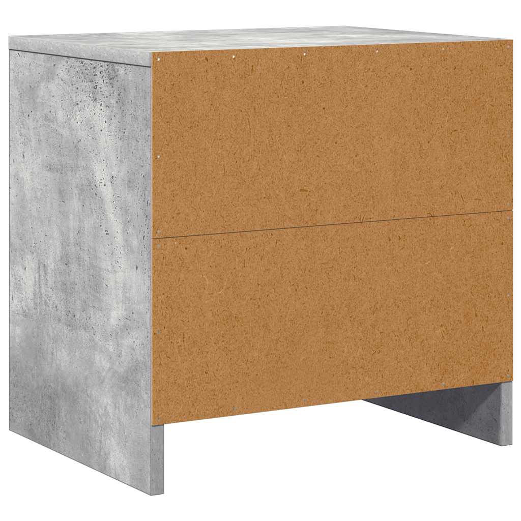 Bedside Cabinets 2 pcs Concrete Grey 45x34x44.5 cm Engineered Wood