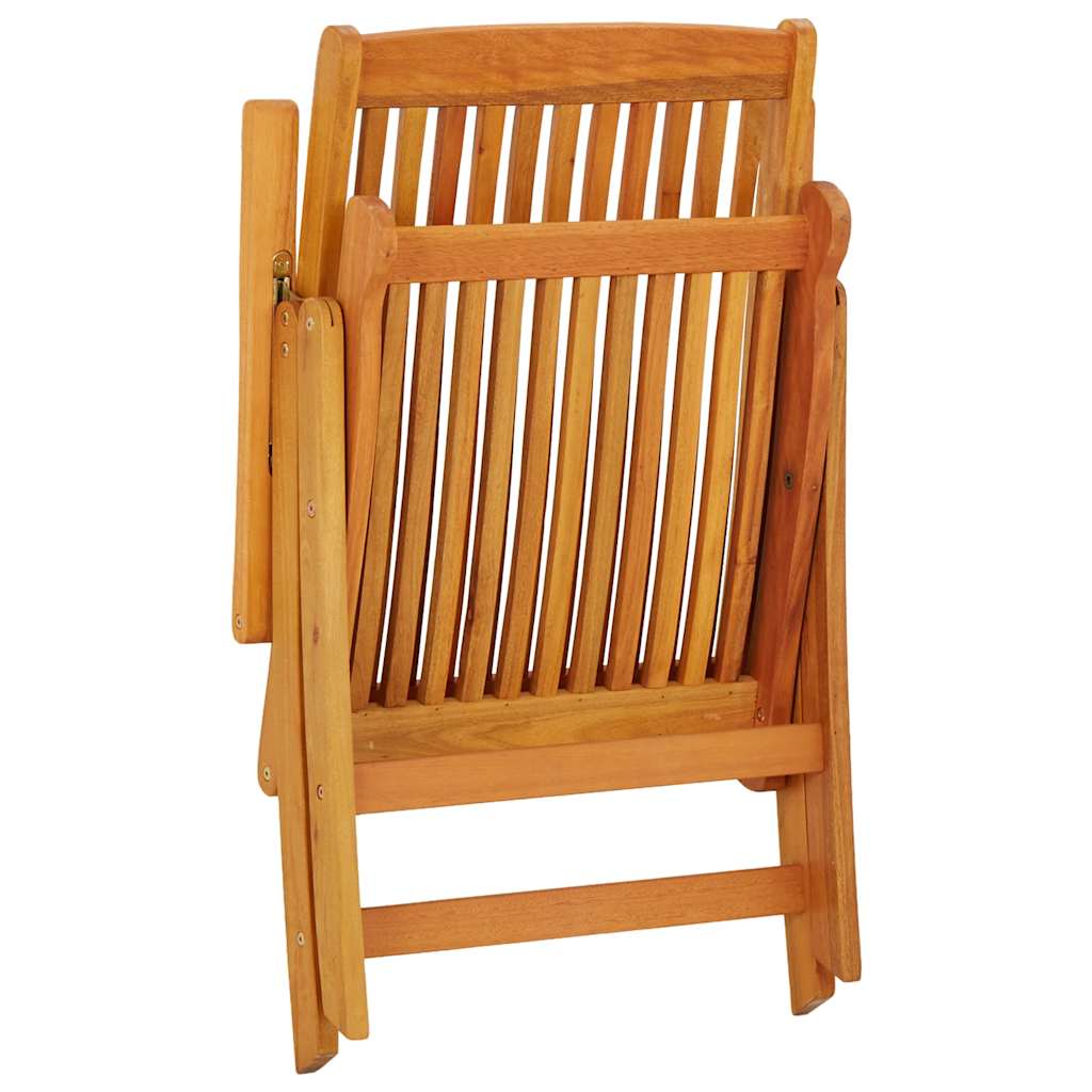 Folding Chairs 2 pcs Solid Wood Eucalyptus