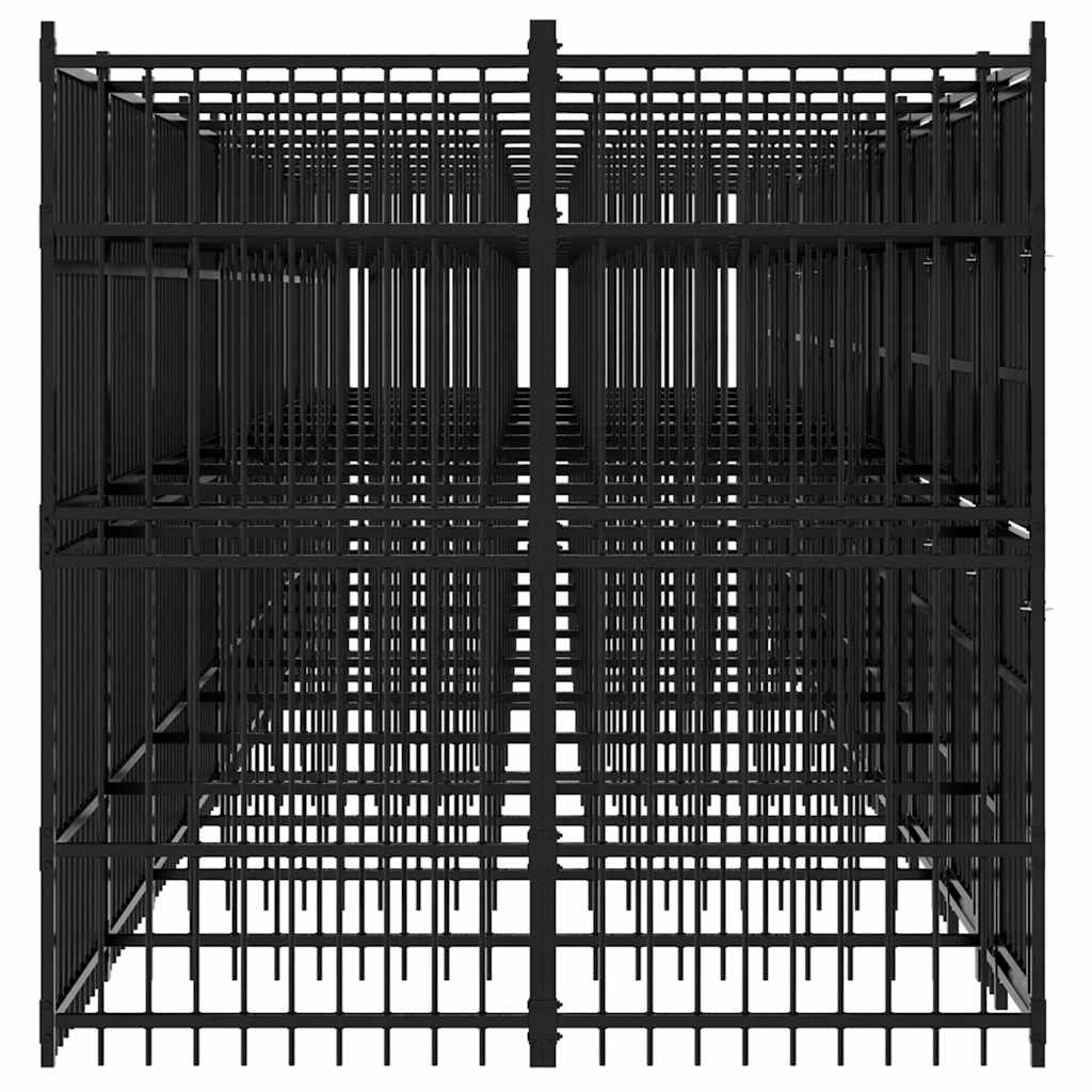Outdoor Dog Kennel Steel 18.43 m²
