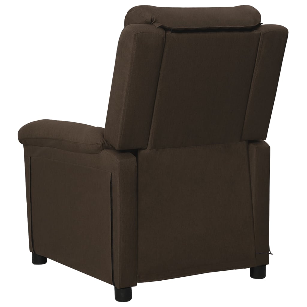 Massage Chair Dark Brown Fabric