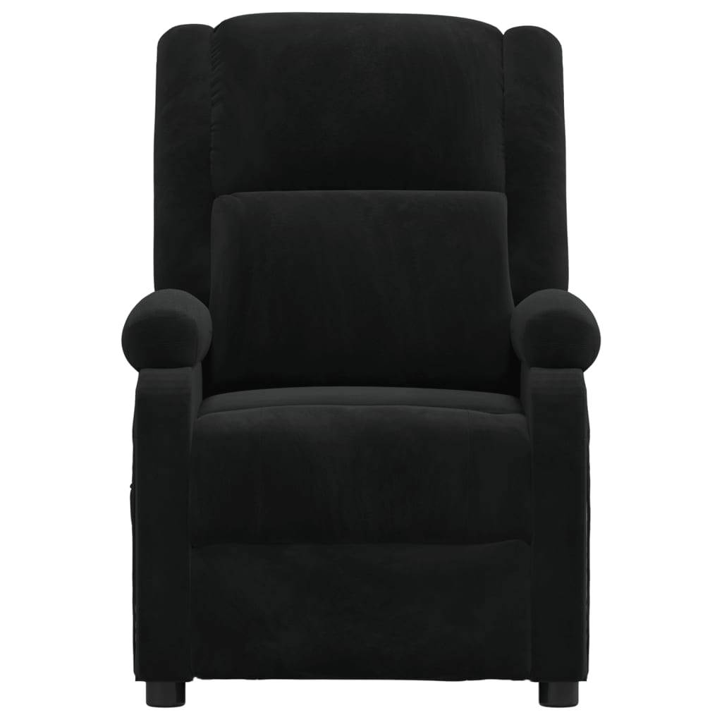 Recliner Chair Black Velvet