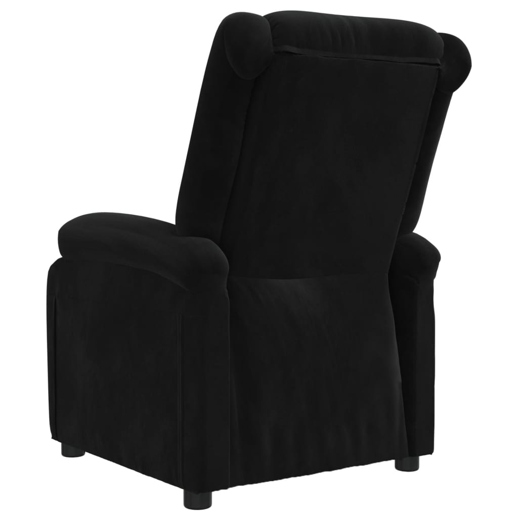Recliner Chair Black Velvet