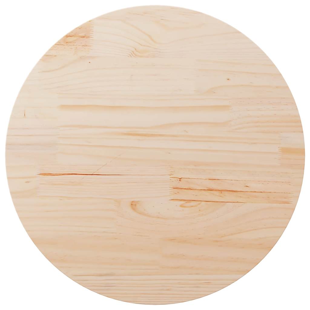 Table Top Ø80x2.5 cm Solid Wood Pine