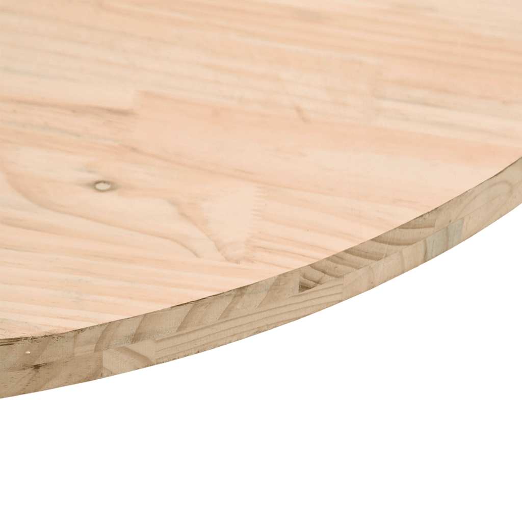 Table Top Ø90x2.5 cm Solid Wood Pine