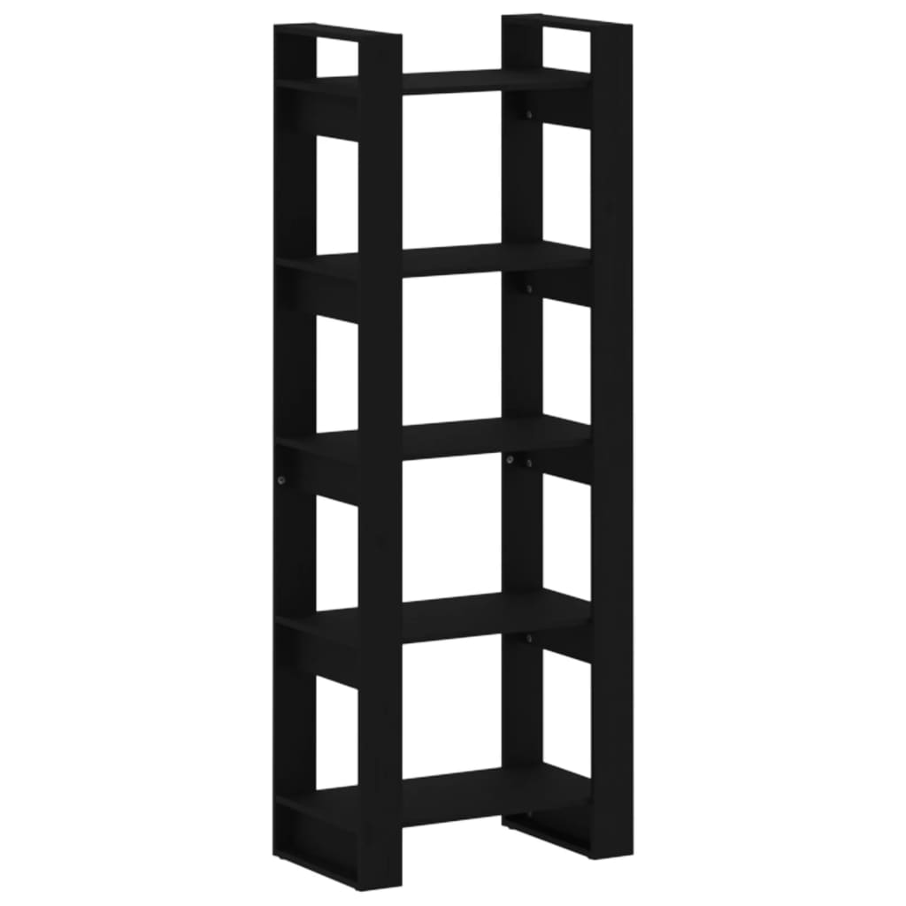Book Cabinet | Black | Solid pine wood | Medium | Book Cabinet