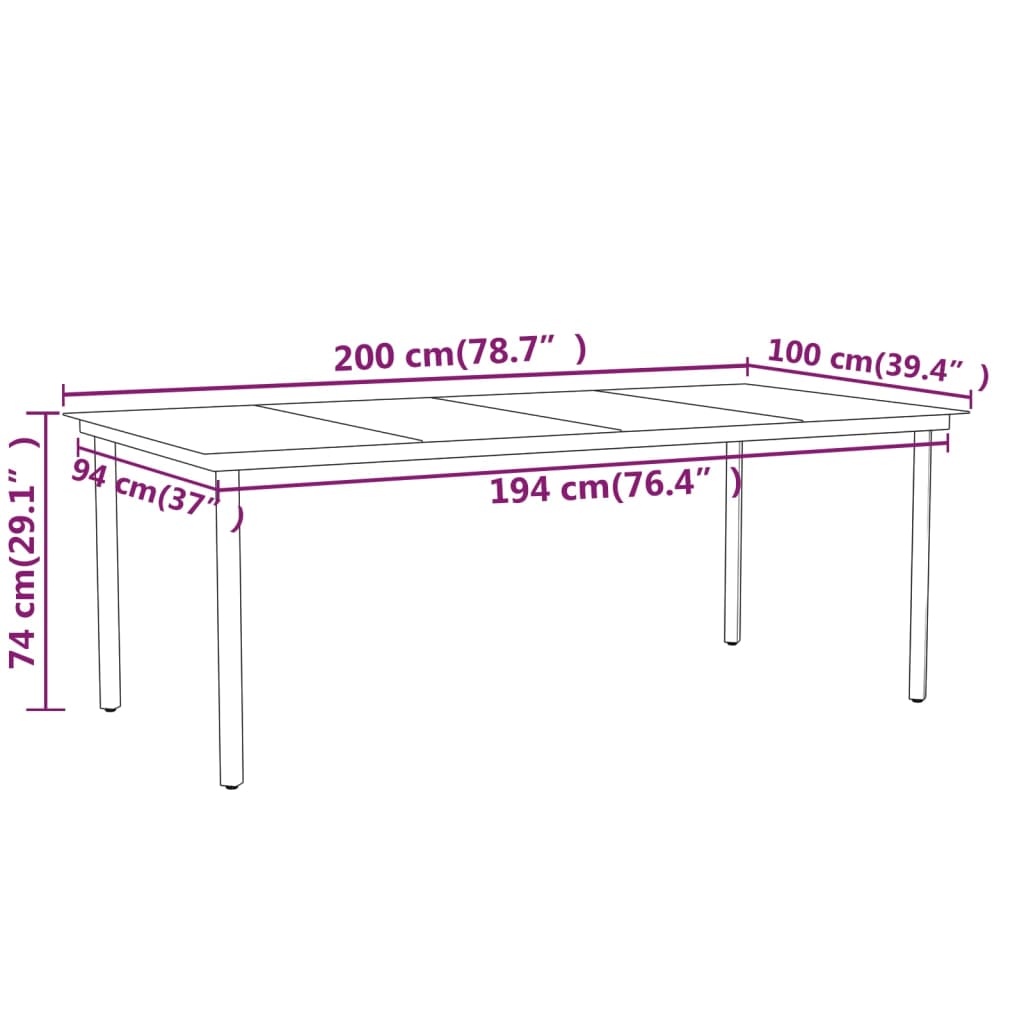 Garden Dining Set | Black