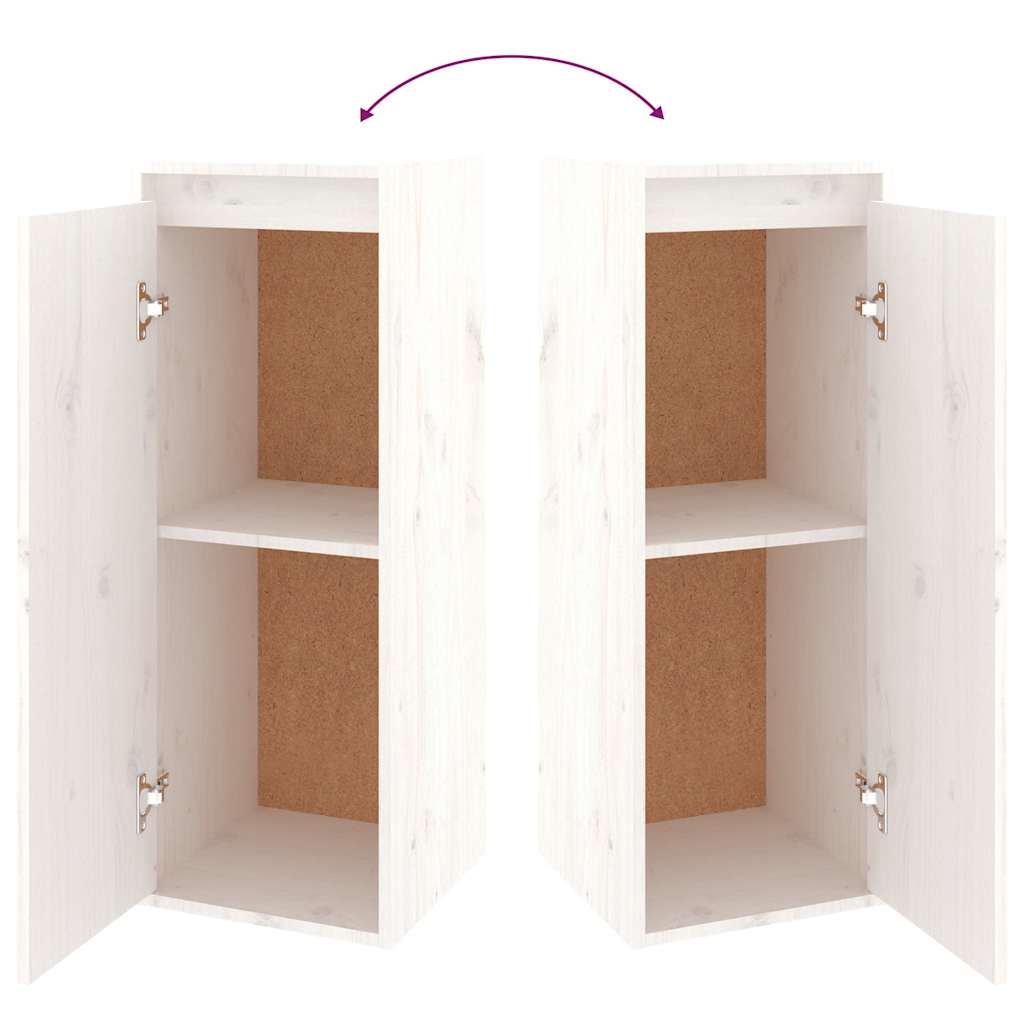 TV Cabinets 6 pcs White Solid Wood Pine