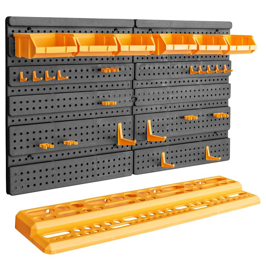 151834 vidaXL Tool Wall 646x385 mm 26 Tool Holders PP