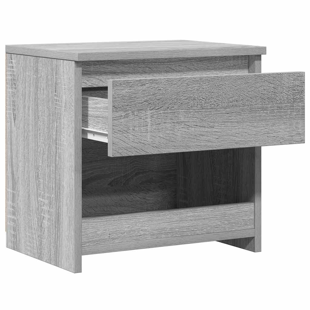 815132 vidaXL Bedside Cabinets 2 pcs Grey Sonoma 40x30x39 cm Engineered Wood