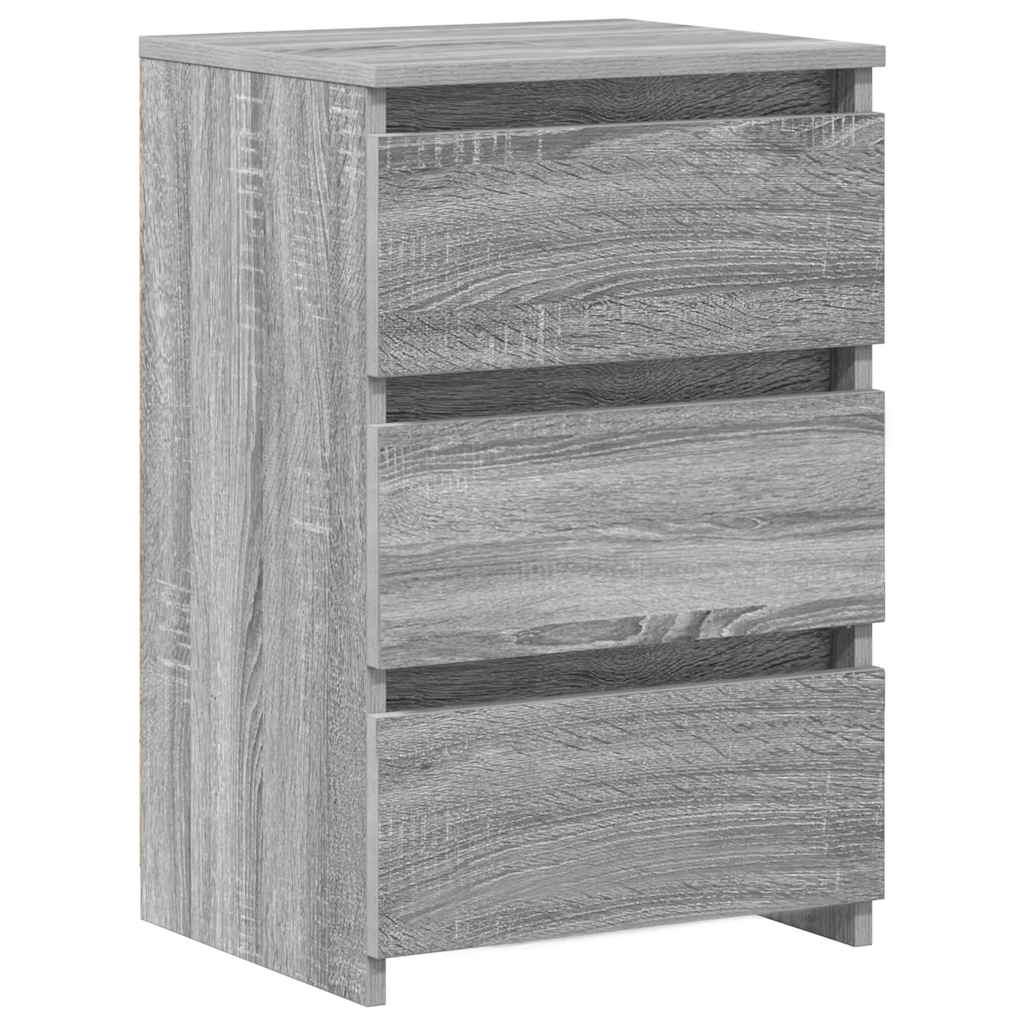 815174 vidaXL Bed Cabinets 2 pcs Grey Sonoma 40x35x62,5 cm Engineered Wood