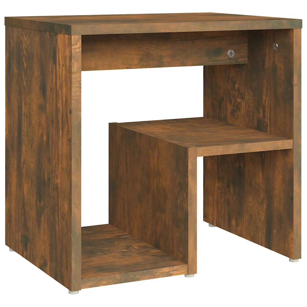 815178 vidaXL Bed Cabinets 2 pcs Smoked Oak 40x30x40 cm Engineered Wood