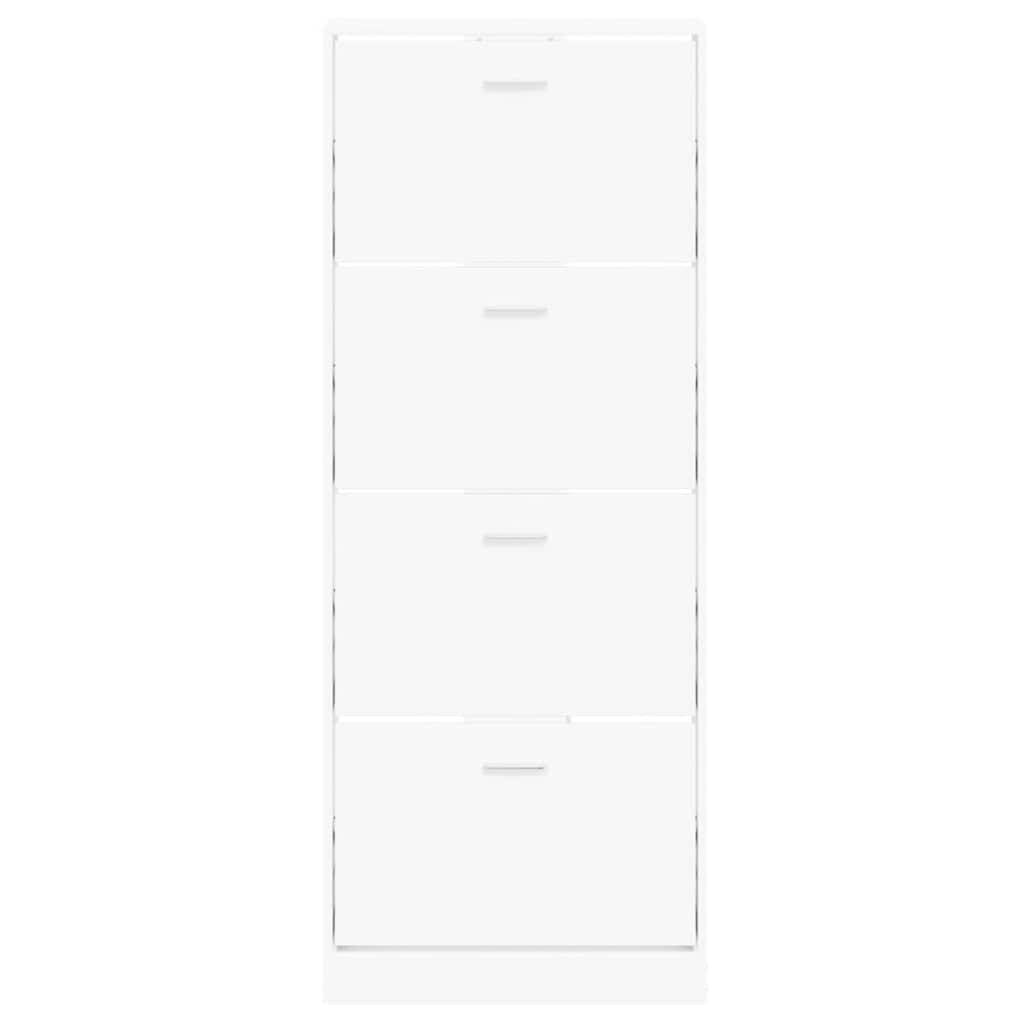 Shoe Cabinet White 59x17x150 cm Engineered Wood