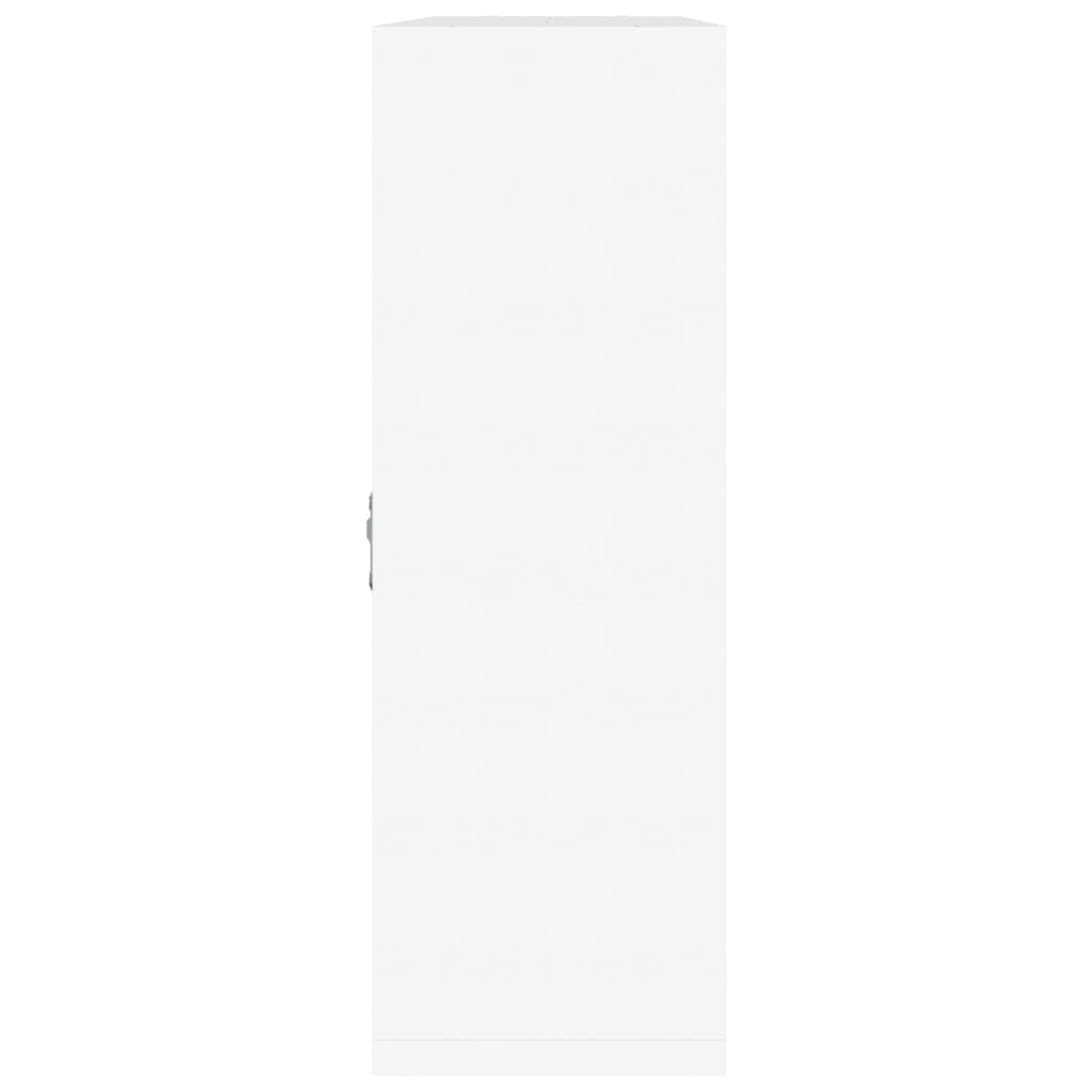 Wall Display Shelf 8 Compartments High Gloss White