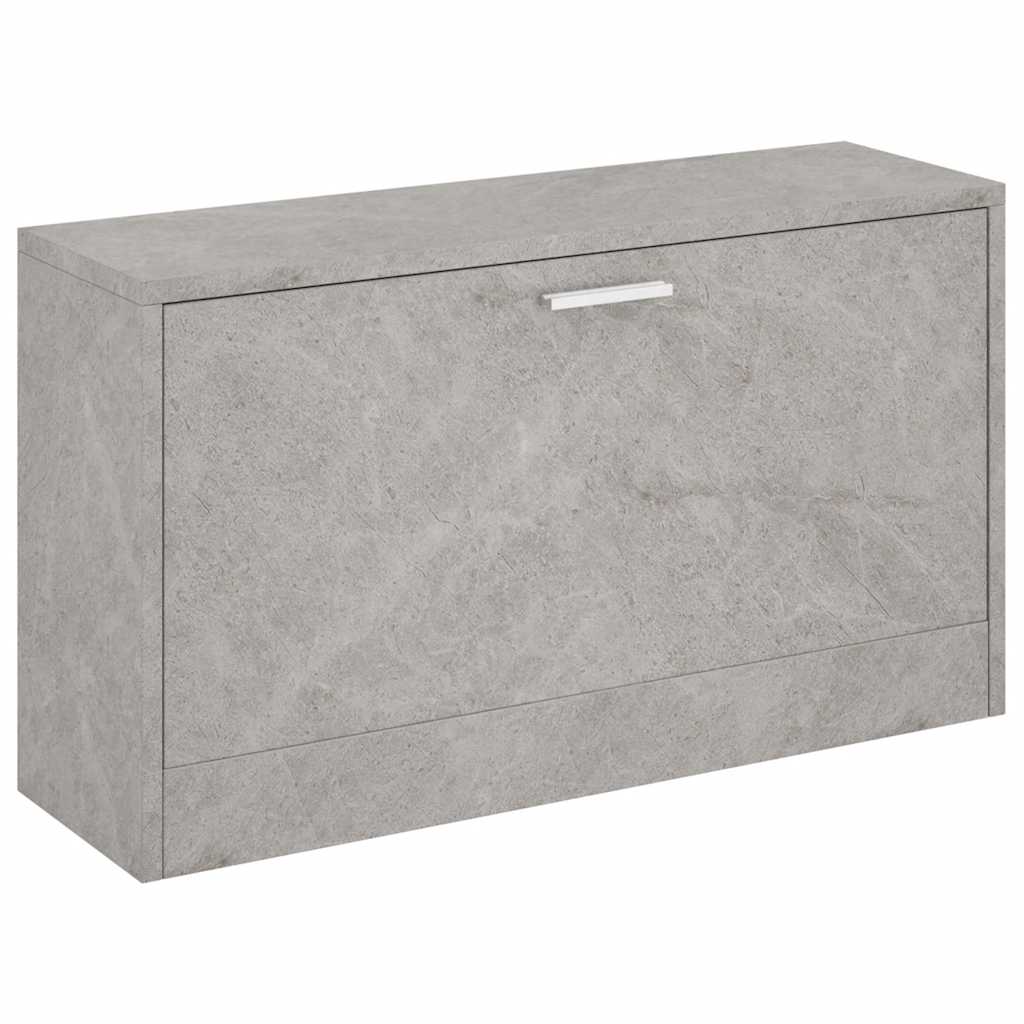 Shoe Bench Concrete Grey 80x24x45 cm Engineered Wood