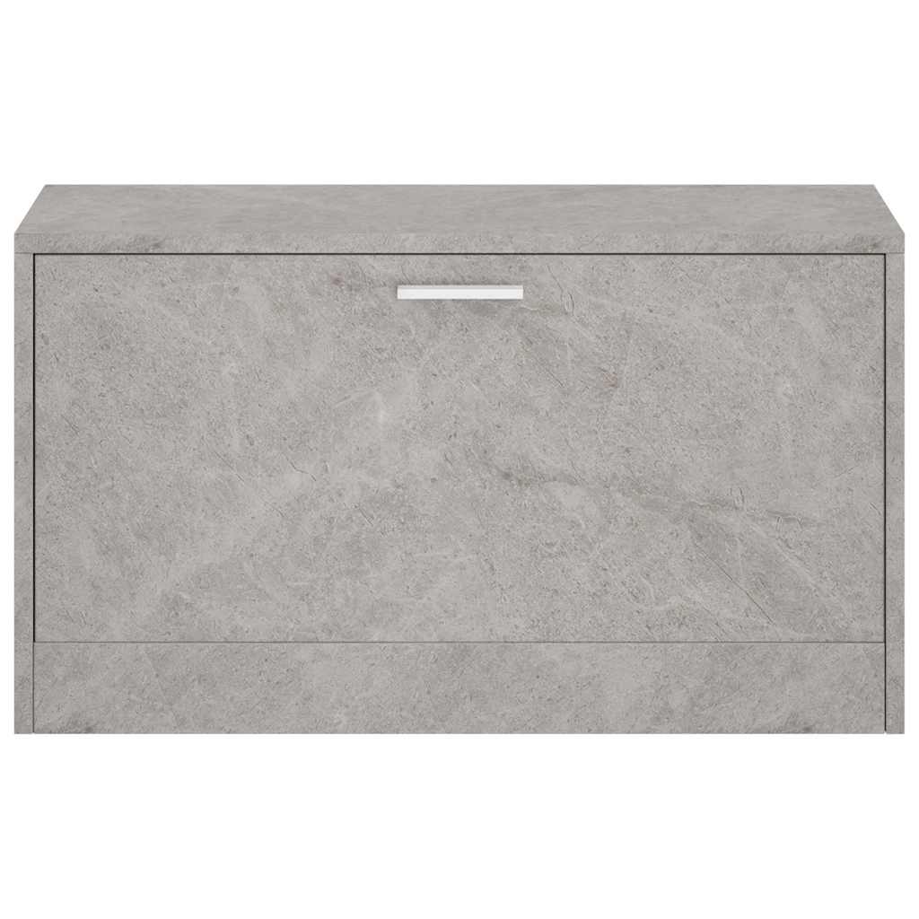 Shoe Bench Concrete Grey 80x24x45 cm Engineered Wood