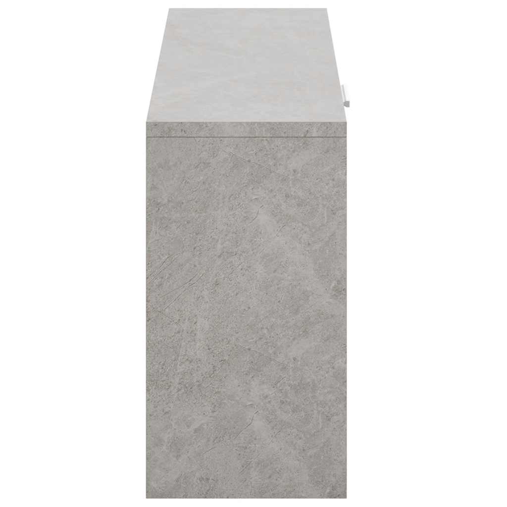 Shoe Bench Concrete Grey 80x24x45 cm Engineered Wood