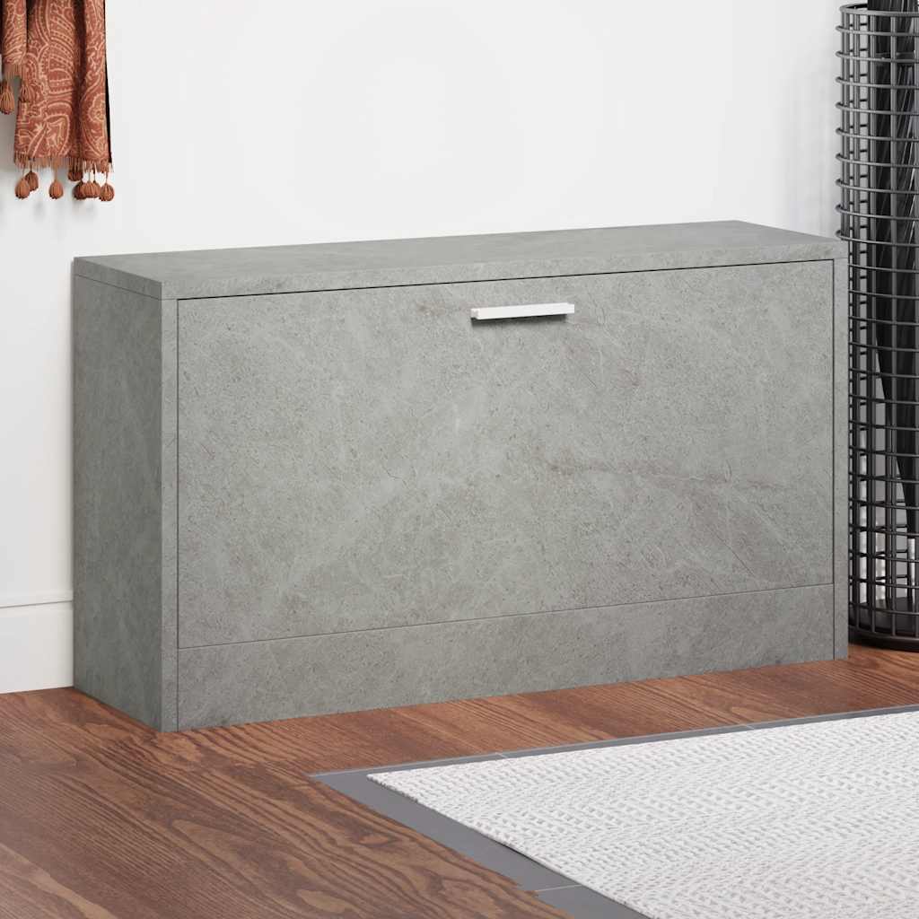Shoe Bench Concrete Grey 80x24x45 cm Engineered Wood