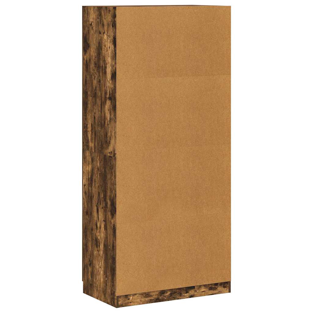 Wardrobe Smoked Oak 90x50x200 cm Engineered Wood