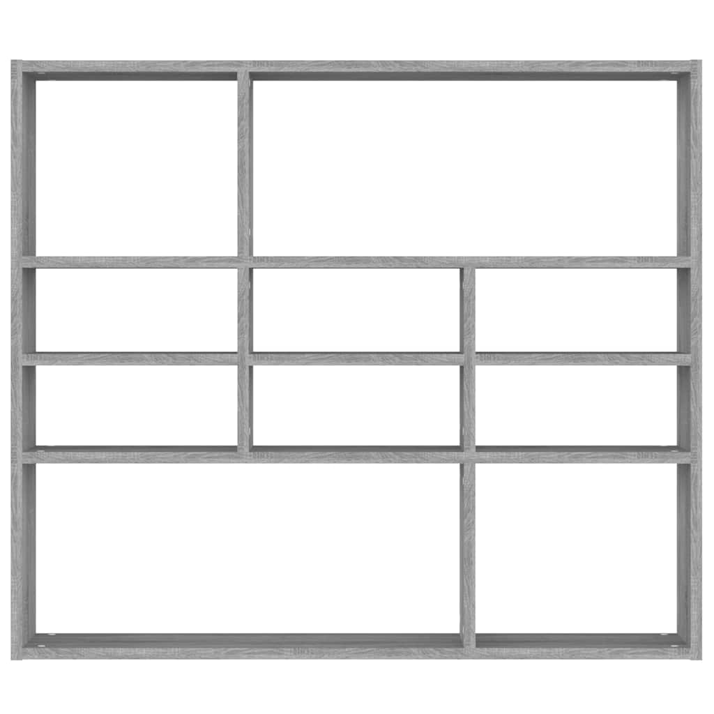 Wall Shelf Grey Sonoma 90x16x78 cm Engineered Wood
