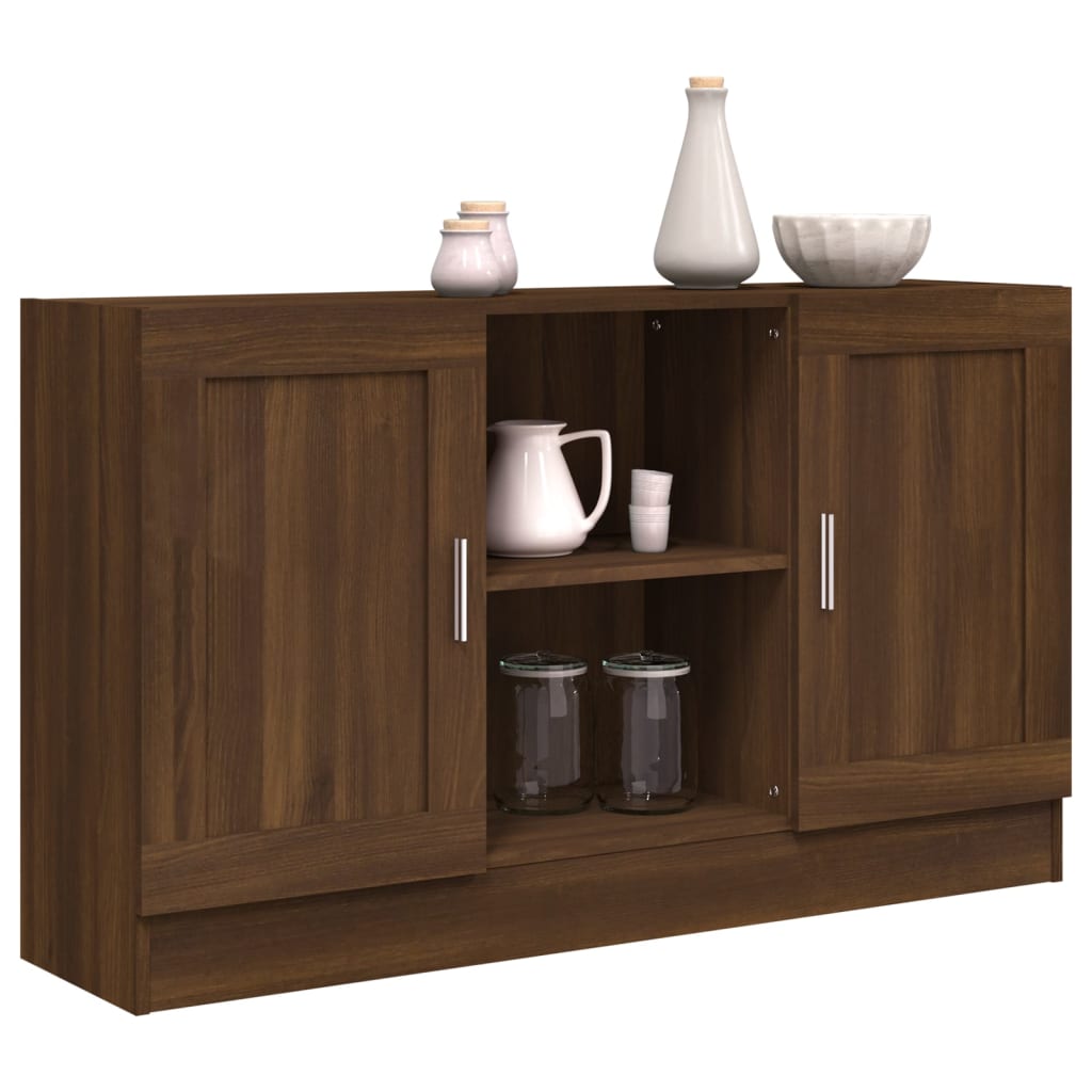 Sideboard Brown Oak 120x30,5x70 cm Engineered Wood