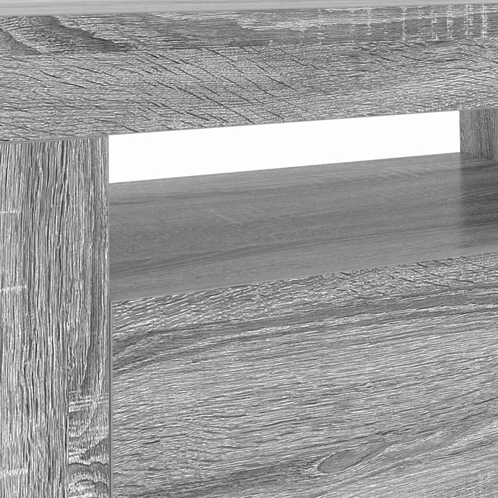 TV Cabinet with LED Lights Grey Sonoma 120x35x40 cm