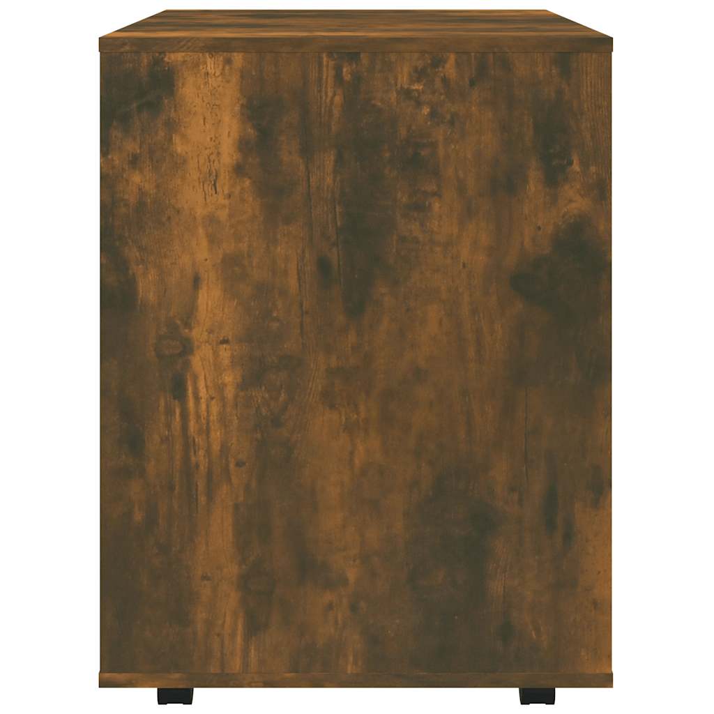 Rolling Cabinet Smoked Oak 60x53x72 cm Engineered Wood